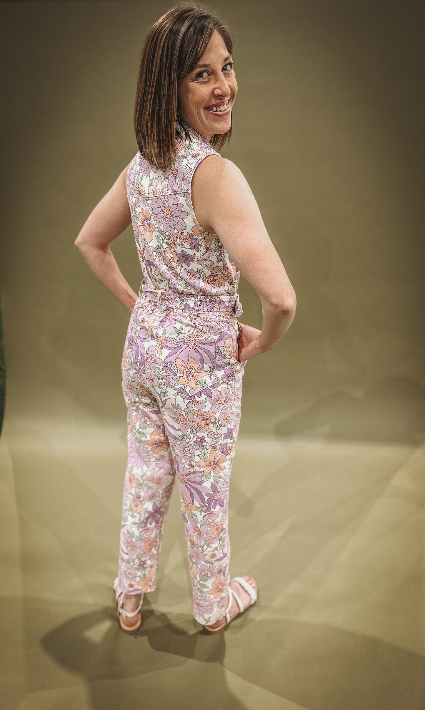 Retro Floral Jumpsuit